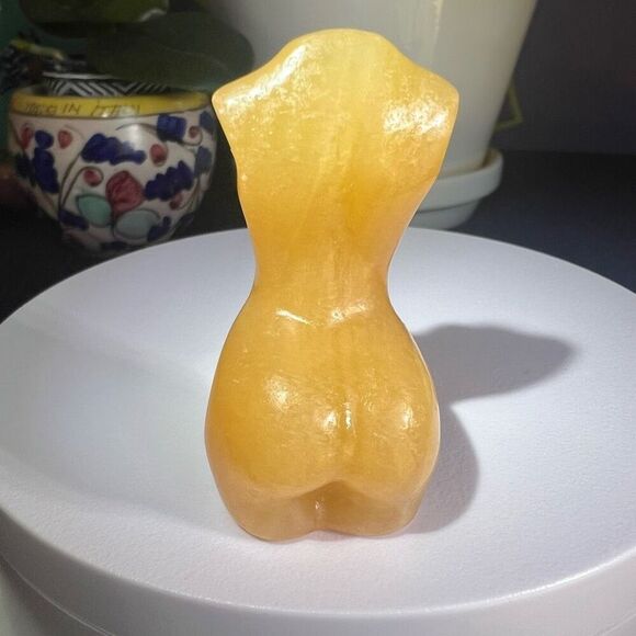 Yellow Calcite Crystal Female Body - Picture 5 of 12